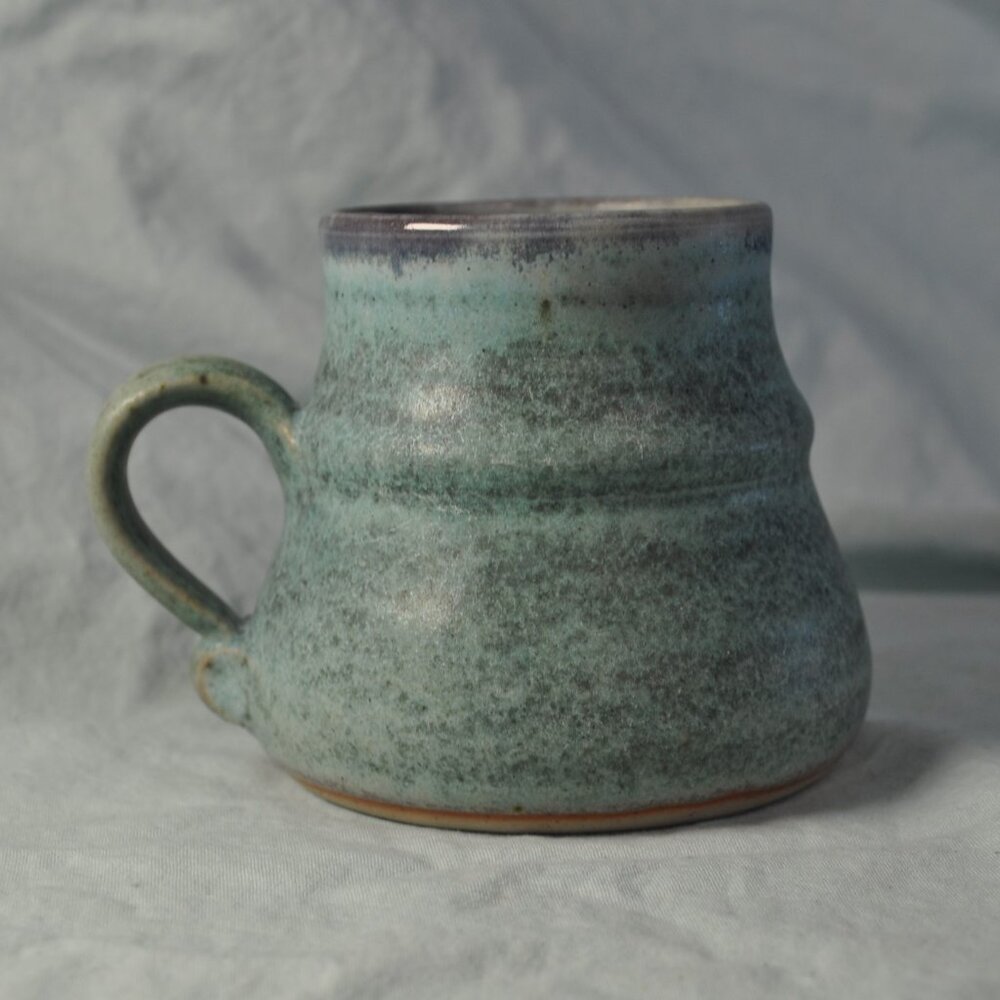 *BOGO mugs* 12 oz q. or g. hebda artist pottery artisan mug blue (w952)